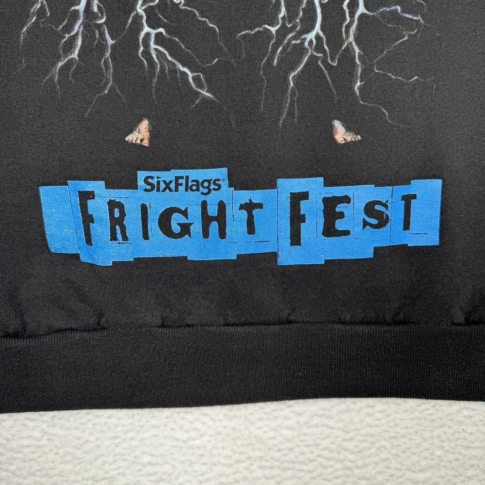 1999 Six Flags Fright Fest Alice Cooper's Brutal Planet XL Sweatshirt - Faded